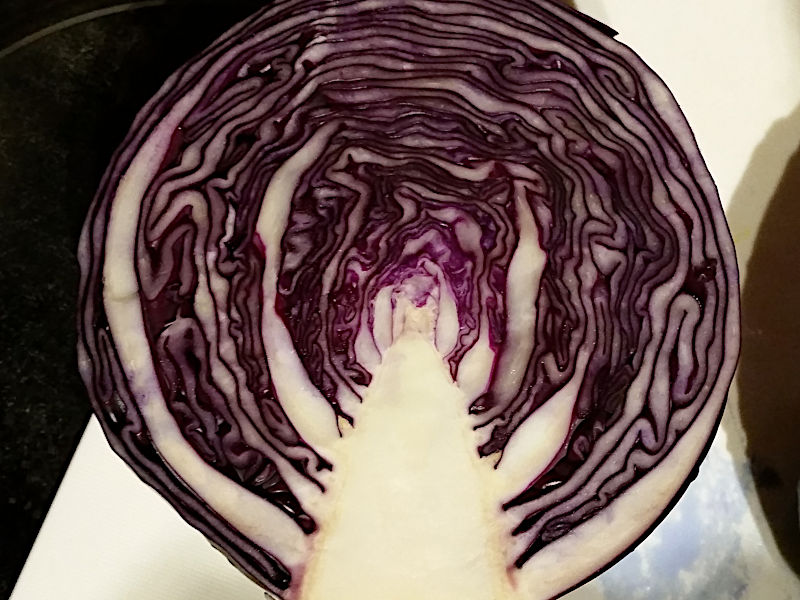 Half Cut Red Cabbage