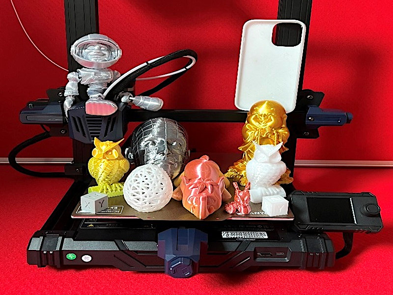 3D Printed Models on Kobra Go Bed