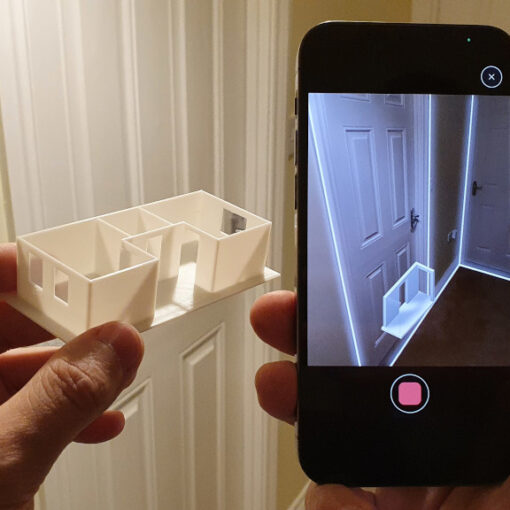 3D Printed Floor Plan, iPhone 12 PRO, Polycam App Room Mode