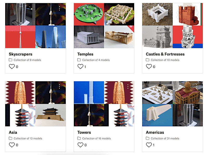 3D Printable Miniature Collections