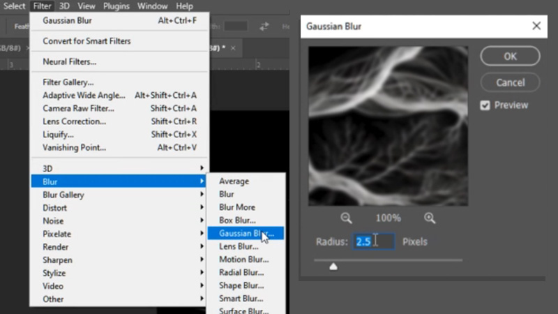 Blur - Gaussian Blur in Photoshop