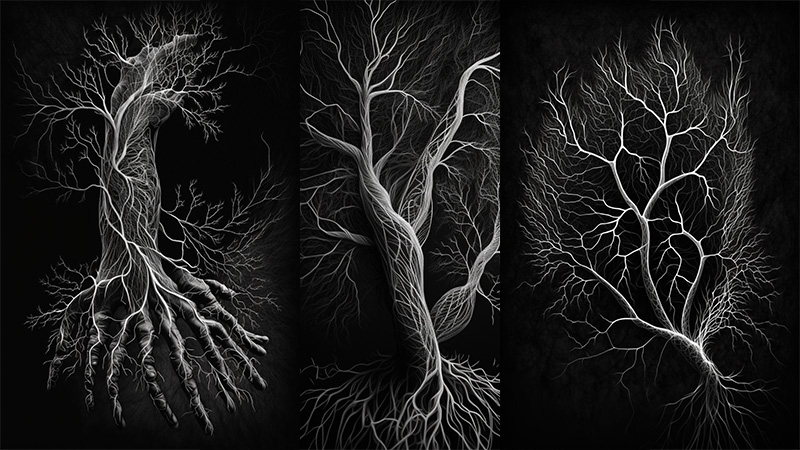Veins - Prompt Results in Midjourney