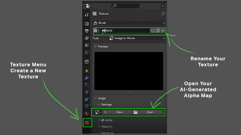 Import Your AI-Alpha Map as a Texture