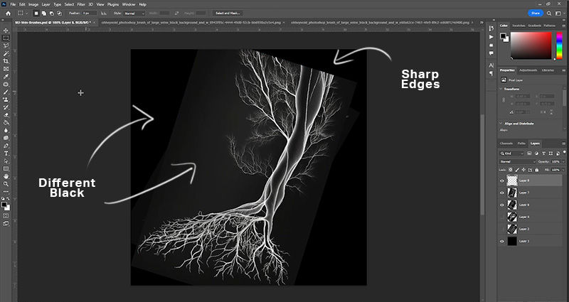 Veins - Cleanup in Photoshop