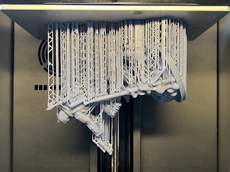 Resin Print with Supports on GKtwo