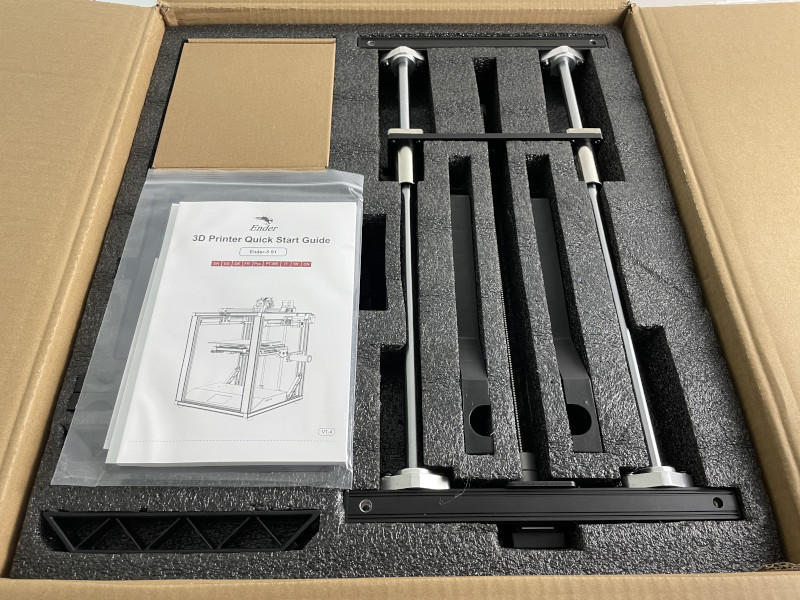 Ender 5 S1 parts in the box