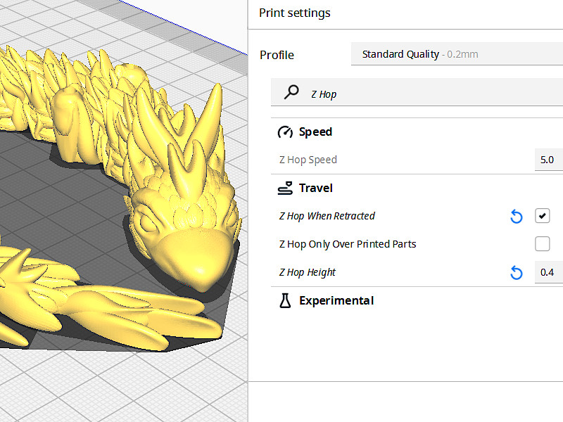 Z Hop Settings in Cura 5