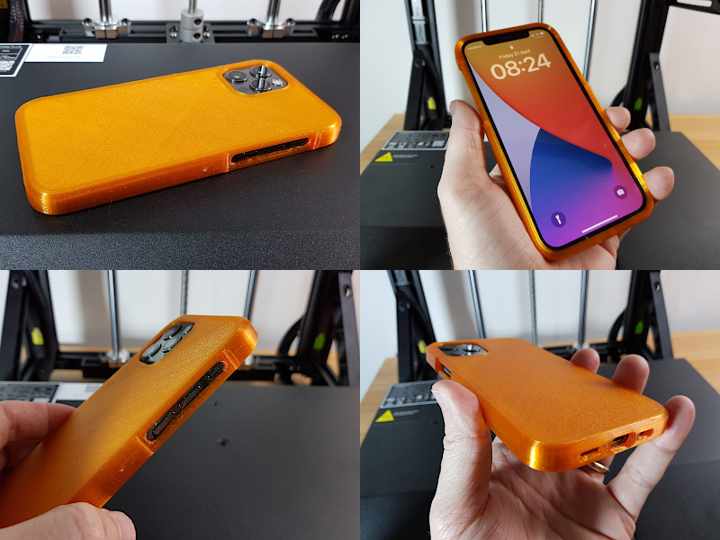 iPhone 12 PRO Case Printed in Orange TPU