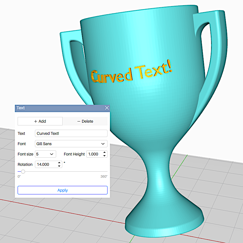 Custom Text Settings