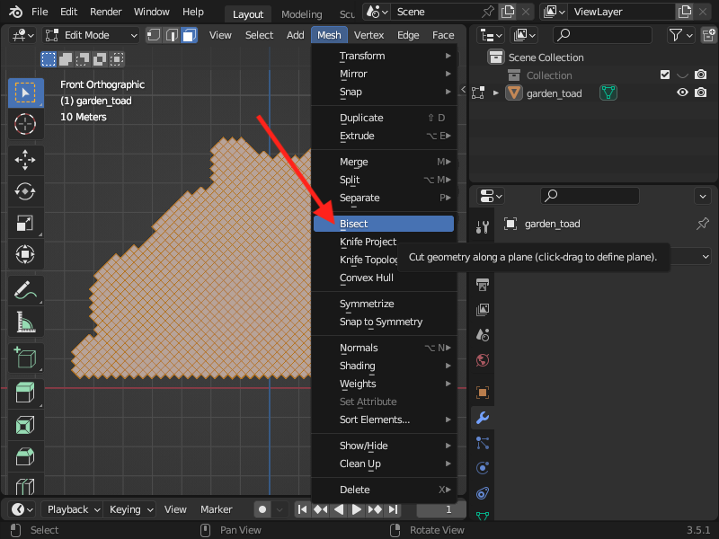Step 11. Bisect Tool