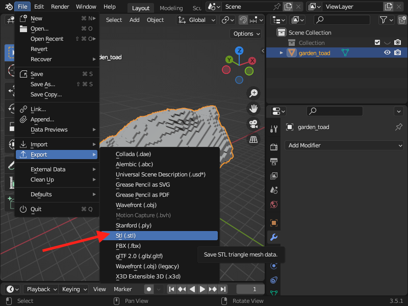 Step 13. Export Model
