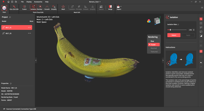 Banana with Blu Tack glue