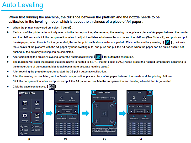 Elegoo Neptune 4 Pro - Leveling Instructions