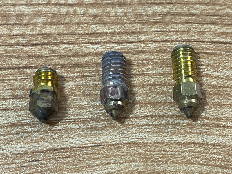 Three Used Nozzles