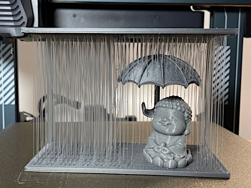 Safe from the Rain Artwork and Buddha Test Print