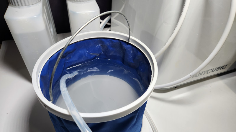 Collapsible Bucket with Contaminated Water