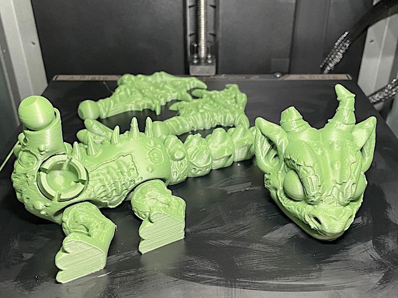 Flexi Zombie Dragon Printed Unassembled