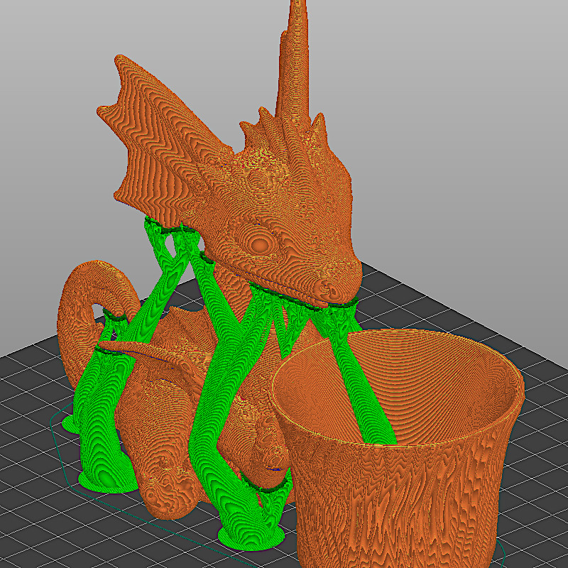 Organic Supports Preview in Prusa Slicer