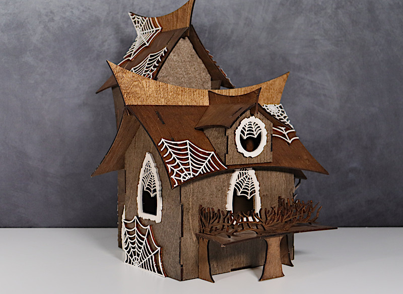 Laser Cut Halloween Themed Hut