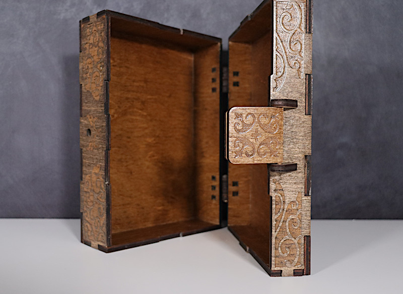Laser Cut and Engraved Chest - Open