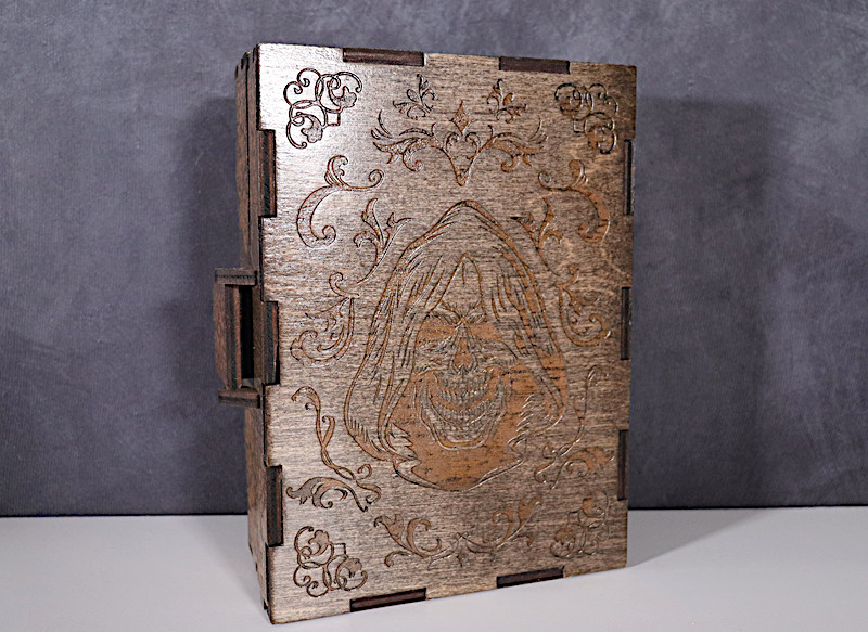 Laser Cut and Engraved Chest - Top Side