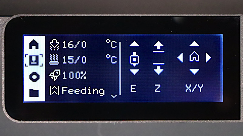 P1S Screen and Controls on the Screen