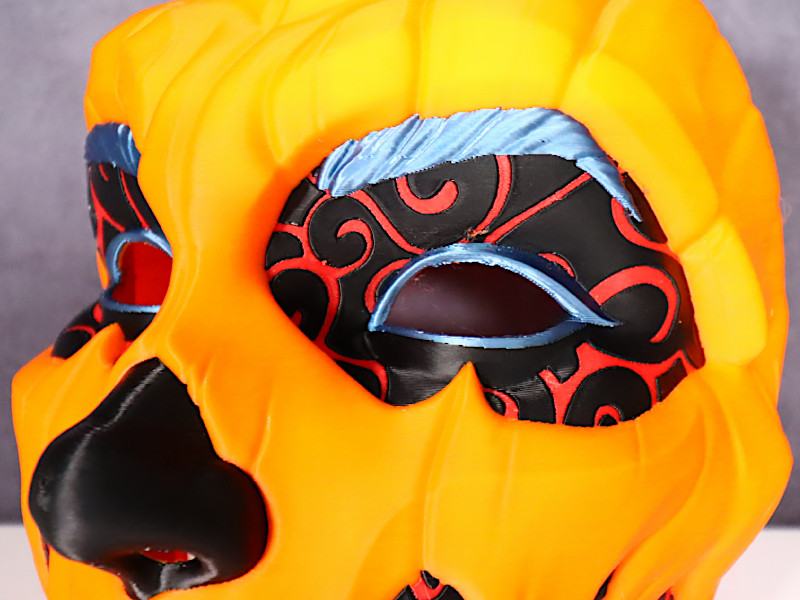 The Pumpkin Girl Mask - Close Look