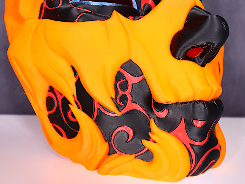 The Pumpkin Girl Mask - Side Close Look