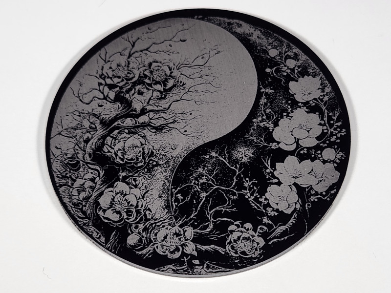 Engraving on the Black Acrylic
