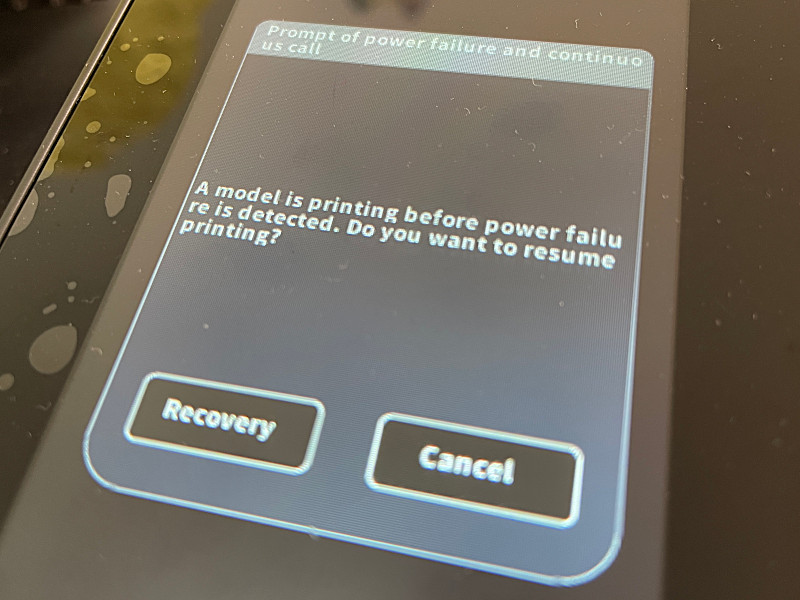 Recovery Message