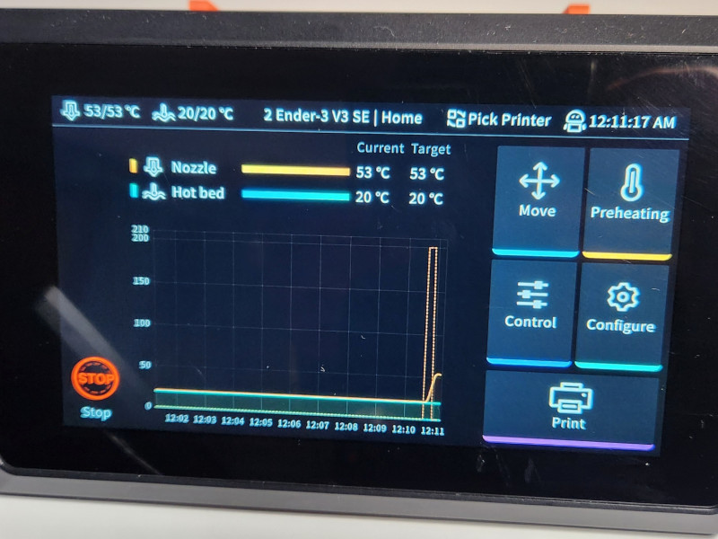 Sonic Pad Ender-3 v3 SE Interface