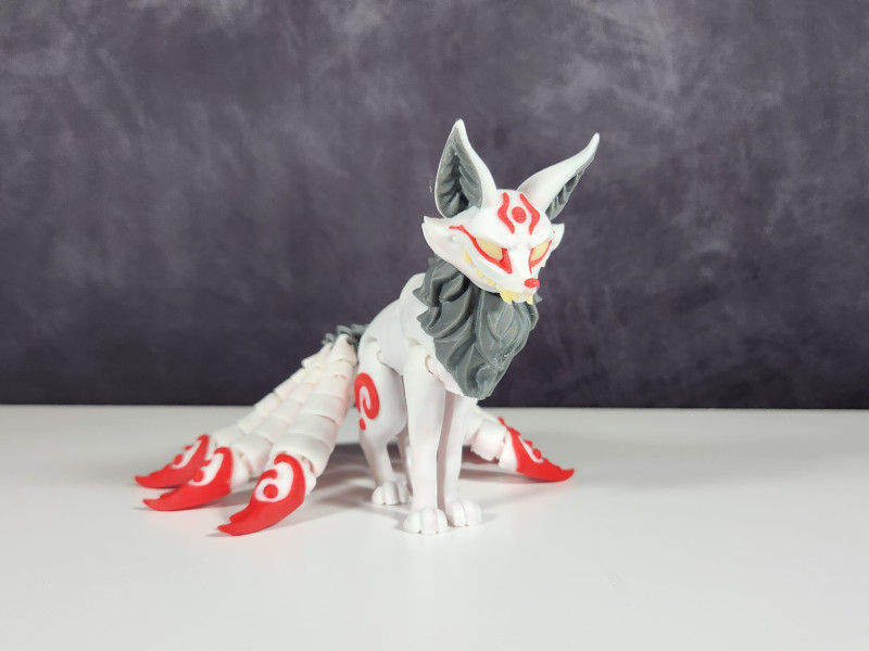Articulated Kitsune - Multi-Color Print