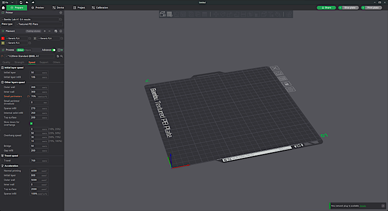 Bambu Slicer Software Main Screen