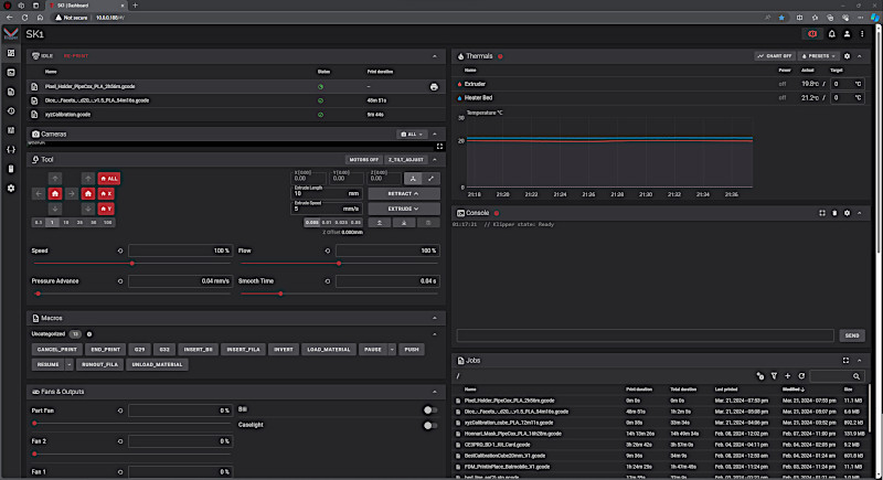 Fluidd - online user interface