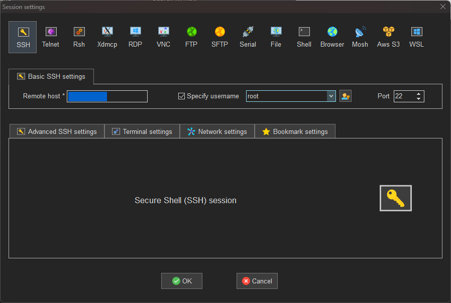 MobaXterm SSH Session
