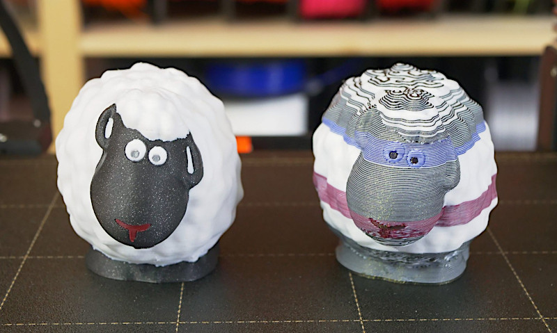 Multi-Color Sheep Print and Sheep Wipe Object