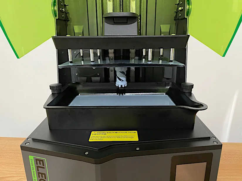 Elegoo Saturn 4 with the Protective Lid Raised