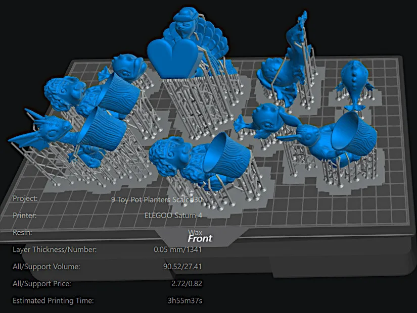 Full Build Plate Preview in CHITUBOX