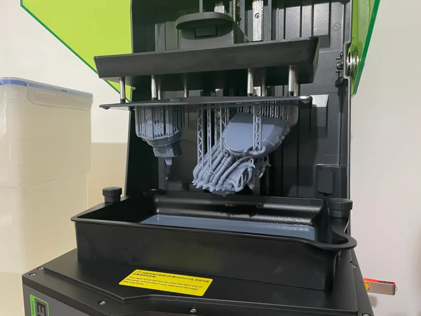 Model With Supports Printed on Saturn 4