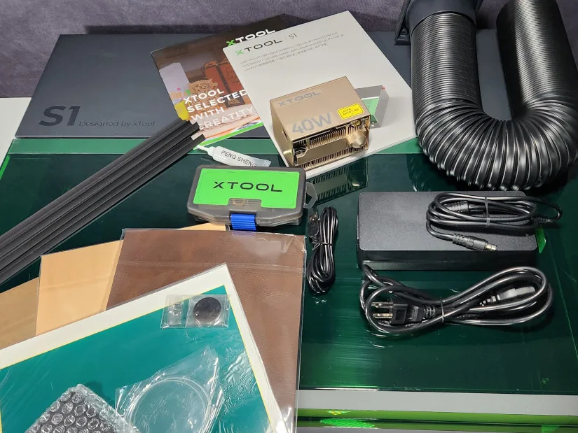 xTool S1 and Included Accessories