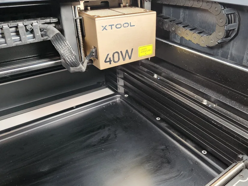 xTool S1 with the Riser Base Installed