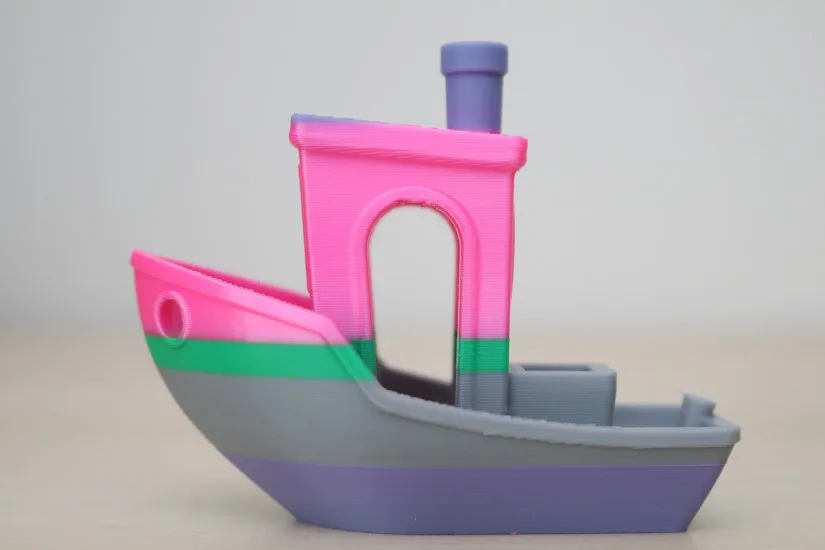 Benchy Printed from Filament Scraps