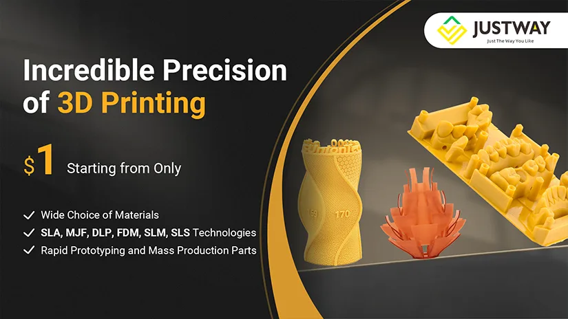 JUSTWAY Banner for 3D Printing Services