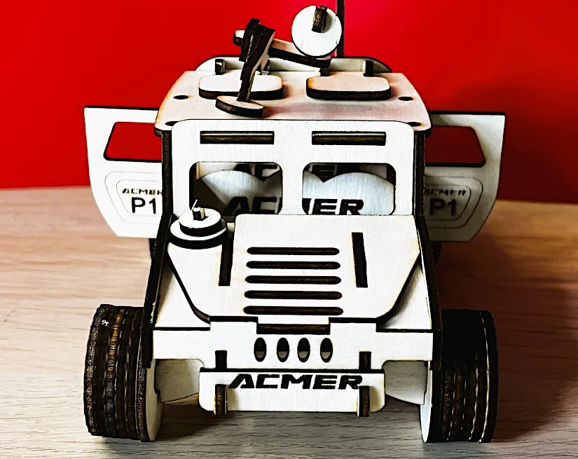 Laser Cut Humvee Hummer - Front View