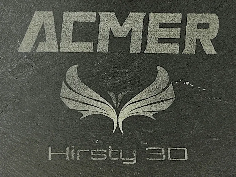 Slate Engraving - Two Logos - Close Look