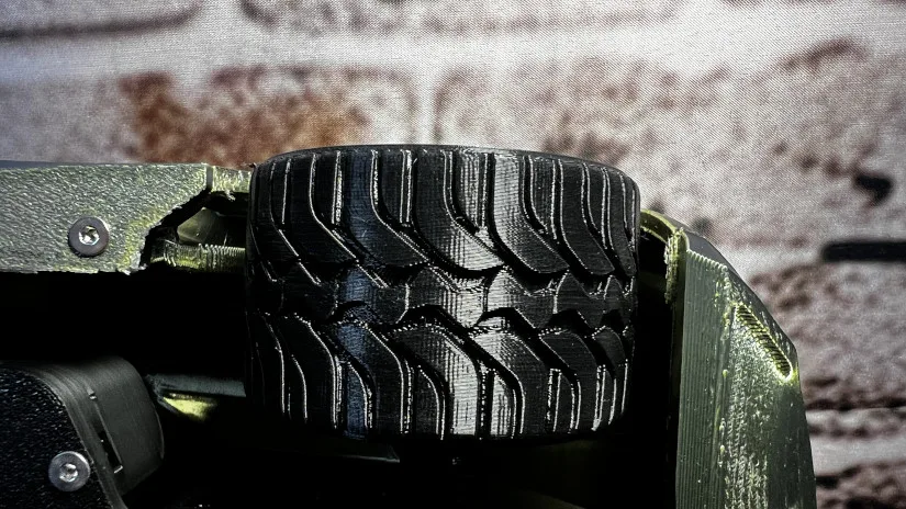3D Printed Tires Close Look