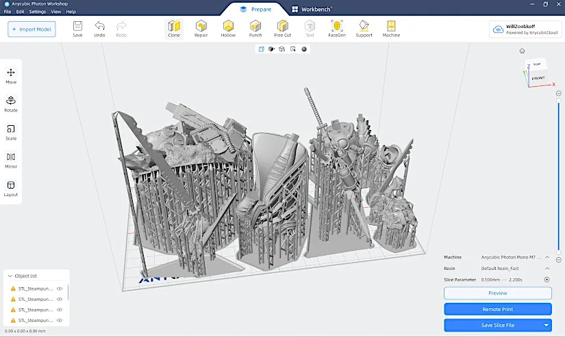 3D Model Preview Anycubic Photon Workshop