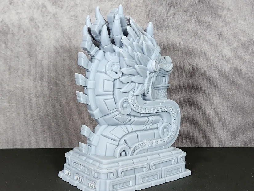 Aztec Dragon Bust - Side View
