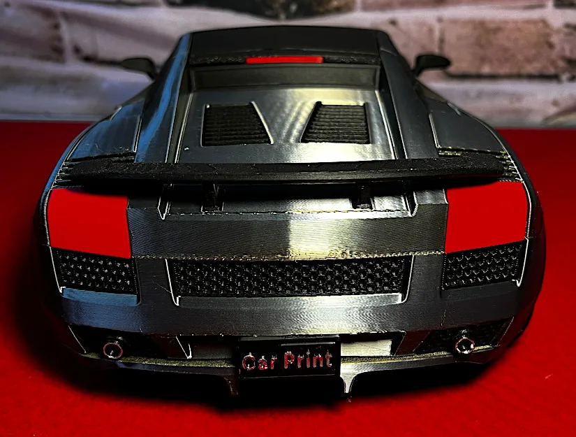 Lamborghini Gallardo - 3D Print - Back View