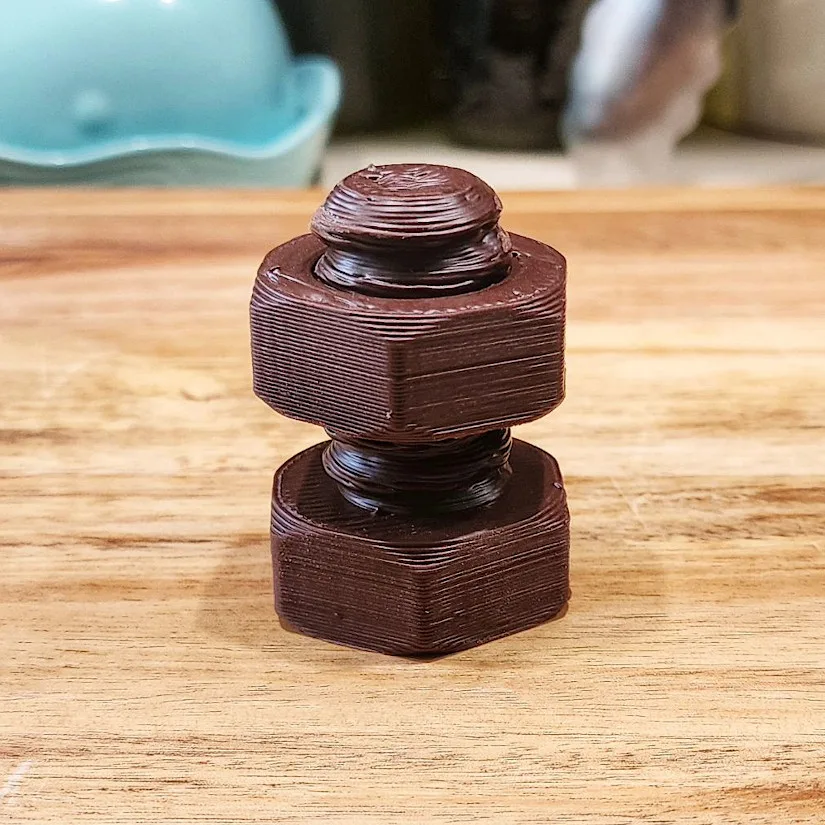 Nut Bolt Printed in Chocolate